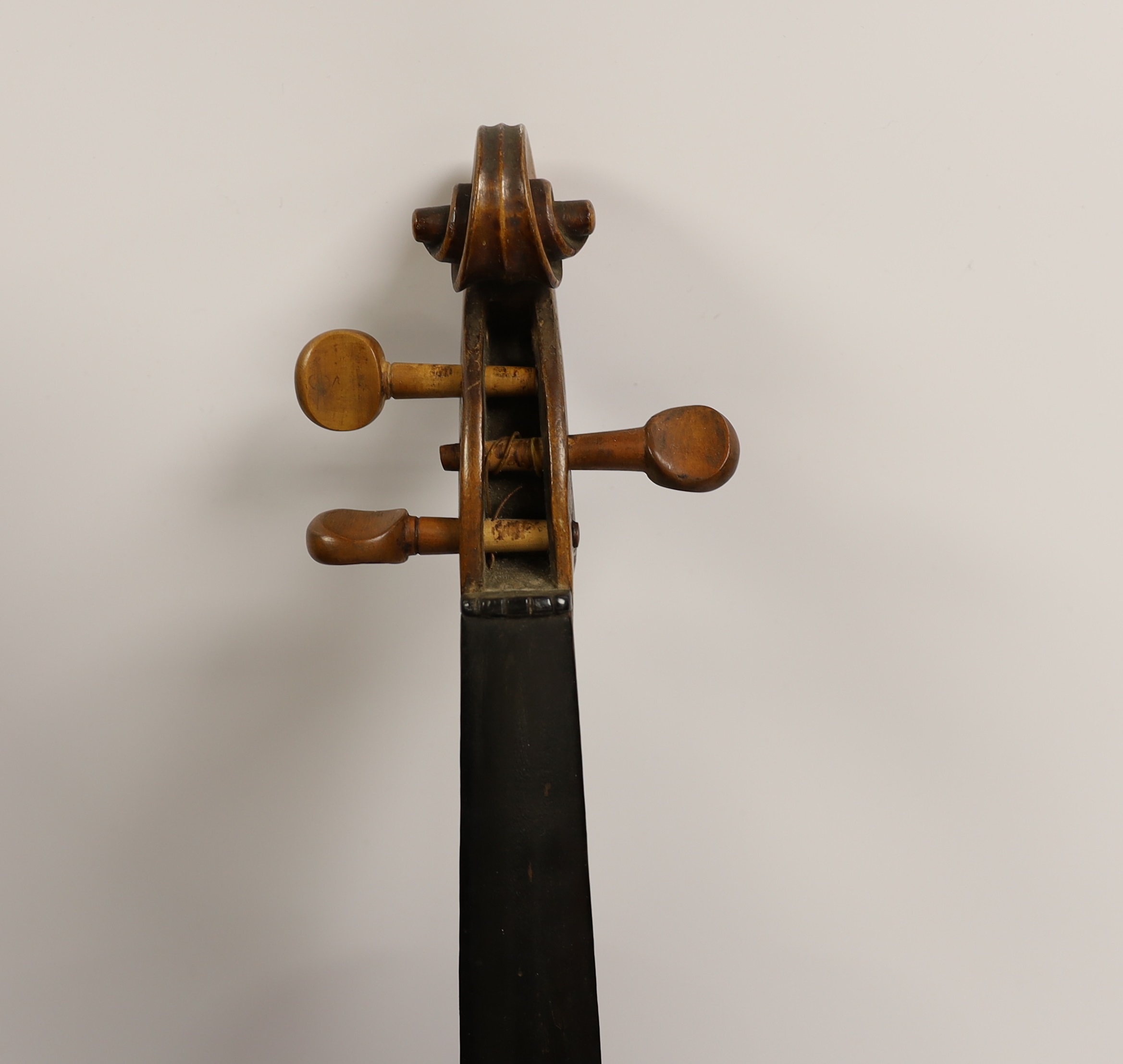 A German Stradivarius style violin, late 19th century, cased